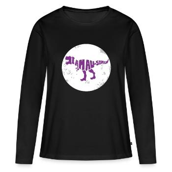 Dinosaure. Je suis un style génial. Animaux. Préhistoire - T-shirt manches longues Premium bio Femme - noir - Devant - Julia (174cm)