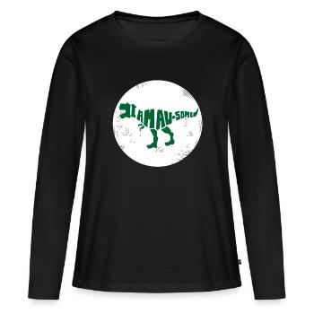 Dinosaure. Je suis un style génial. Animaux. Préhistoire - T-shirt manches longues Premium bio Femme - noir - Devant - Julia (174cm)