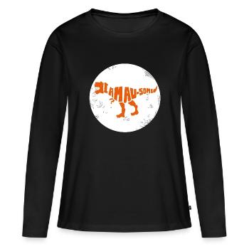 Dinosaure. Je suis un style génial. Animaux. Préhistoire - T-shirt manches longues Premium bio Femme - noir - Devant - Julia (174cm)