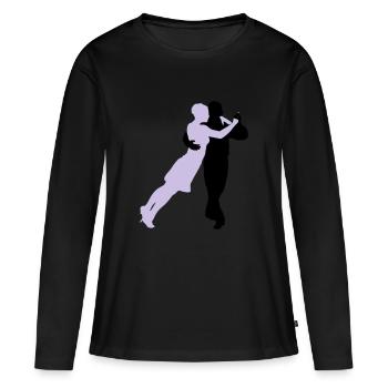 tango 2 - T-shirt manches longues Premium bio Femme - noir - Devant - Julia (174cm)