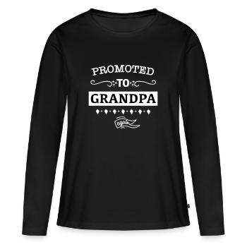 Wieder zum Opa befördert - Frauen Premium Bio Langarmshirt - Schwarz - Vorne - Julia (174cm)
