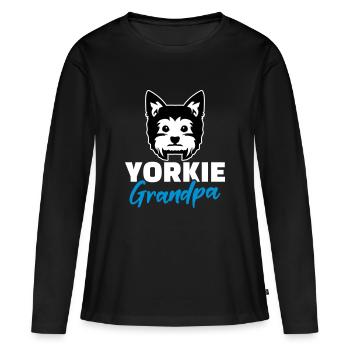 Yorkshire Terrier - T-shirt manches longues Premium bio Femme - noir - Devant - Julia (174cm)