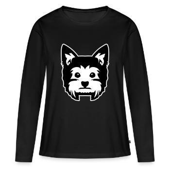 Yorkshire Terrier - T-shirt manches longues Premium bio Femme - noir - Devant - Julia (174cm)