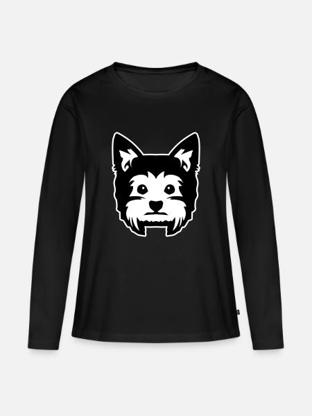 Yorkshire Terrier - Frauen Premium Bio Langarmshirt - Schwarz