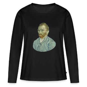 Vincent van Gogh Self Portrait Selbstbild Vincent - Frauen Premium Bio Langarmshirt - Schwarz - Vorne - Julia (174cm)
