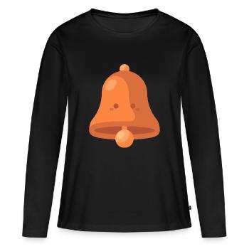 Cloche - T-shirt manches longues Premium bio Femme - noir - Devant - Julia (174cm)