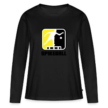 Roundnet Spike Ball Spikeball Fun - T-shirt manches longues Premium bio Femme - noir - Devant - Julia (174cm)