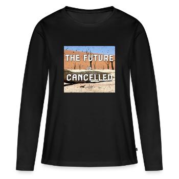 l’avenir est annulé Pessimiste réfléchi - T-shirt manches longues Premium bio Femme - noir - Devant - Julia (174cm)