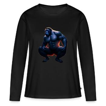 King ape - Women's Premium Organic Long Sleeve Shirt - black - Front - Julia (174cm)