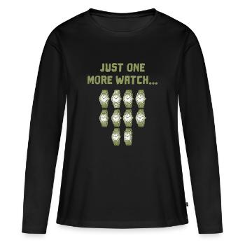 Il ne manque plus qu’une montre dans la montre-bracelet... - T-shirt manches longues Premium bio Femme - noir - Devant - Julia (174cm)