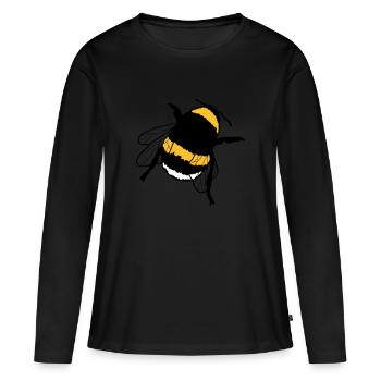 bumblebee - Women's Premium Organic Long Sleeve Shirt - black - Front - Julia (174cm)