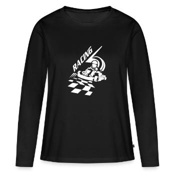 Racers racing kart racing kart racing motor fan - Women's Premium Organic Long Sleeve Shirt - black - Front - Julia (174cm)