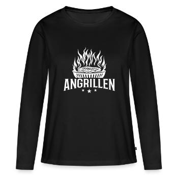 Barbecue Grill Grill - T-shirt manches longues Premium bio Femme - noir - Devant - Julia (174cm)