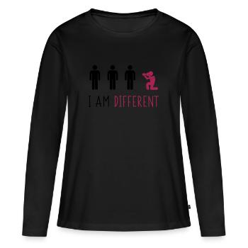 je suis photographe différent - T-shirt manches longues Premium bio Femme - noir - Devant - Julia (174cm)
