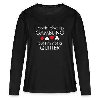 Je pourrais abandonner le jeu, mais je ne suis pas un renonçant - T-shirt manches longues Premium bio Femme - noir - Devant - Julia (174cm)