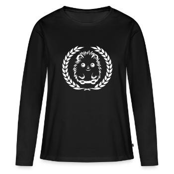 Hedgehog Cute Cute Baby - Women's Premium Organic Long Sleeve Shirt - black - Front - Julia (174cm)