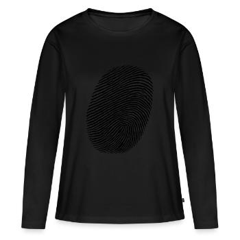 Finger - empreintes digitales - T-shirt manches longues Premium bio Femme - noir - Devant - Julia (174cm)