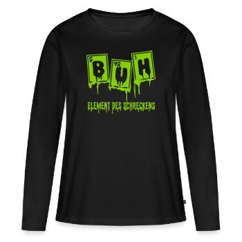 B-U-H Chemical Element Horror - Women's Premium Organic Long Sleeve Shirt - black - Front - Julia (174cm)