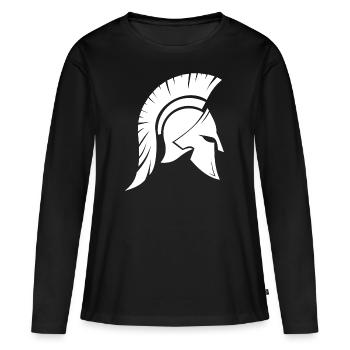 Conception spartiate - T-shirt manches longues Premium bio Femme - noir - Devant - Julia (174cm)