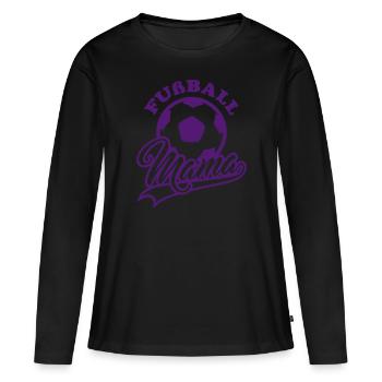 Fußball Mama - Frauen Premium Bio Langarmshirt - Schwarz - Vorne - Julia (174cm)