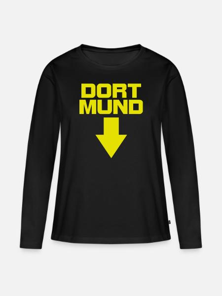dortmund - Frauen Premium Bio Langarmshirt - Schwarz