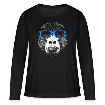 Gorilla - Women's Premium Organic Long Sleeve Shirt - black - Front - Julia (174cm)
