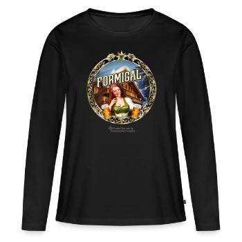 Formigal Spanien Skigebiet - Frauen Premium Bio Langarmshirt - Schwarz - Vorne - Julia (174cm)