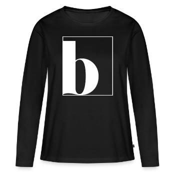 Letter alphabet b - Women's Premium Organic Long Sleeve Shirt - black - Front - Julia (174cm)