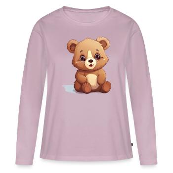 Bärchen - Frauen Premium Bio Langarmshirt - Altrosa - Vorne - Julia (174cm)