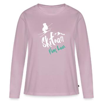 Skiing Flims Laax - Women's Premium Organic Long Sleeve Shirt - dusky pink - Front - Julia (174cm)
