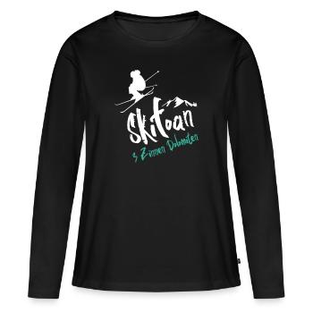 Ski 3 Dolomites de Zinnen - T-shirt manches longues Premium bio Femme - noir - Devant - Julia (174cm)
