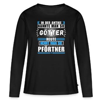 Gods in Antiquity. Today Gatekeeper - Women's Premium Organic Long Sleeve Shirt - black - Front - Julia (174cm)