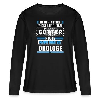 Les dieux dans l’Antiquité. Aujourd’hui écologiste - T-shirt manches longues Premium bio Femme - noir - Devant - Julia (174cm)