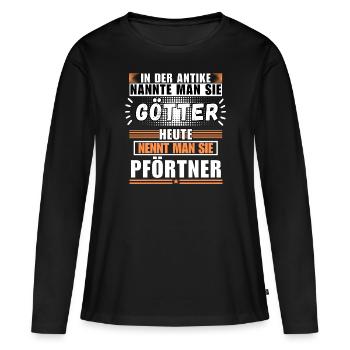 Gods in Antiquity. Today Gatekeeper - Women's Premium Organic Long Sleeve Shirt - black - Front - Julia (174cm)