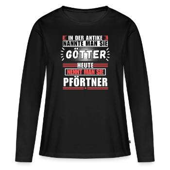 Gods in Antiquity. Today Gatekeeper - Women's Premium Organic Long Sleeve Shirt - black - Front - Julia (174cm)