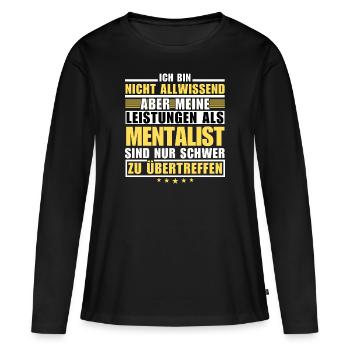 Des performances inégalées en tant que mentaliste - T-shirt manches longues Premium bio Femme - noir - Devant - Julia (174cm)