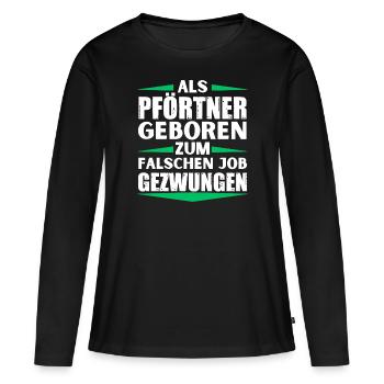 Doorman landed in the wrong job - Women's Premium Organic Long Sleeve Shirt - black - Front - Julia (174cm)