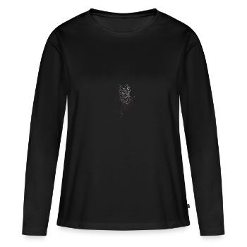 pattern - Women's Premium Organic Long Sleeve Shirt - black - Front - Julia (174cm)