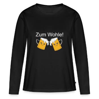 Trinkspruch - Frauen Premium Bio Langarmshirt - Schwarz - Vorne - Julia (174cm)