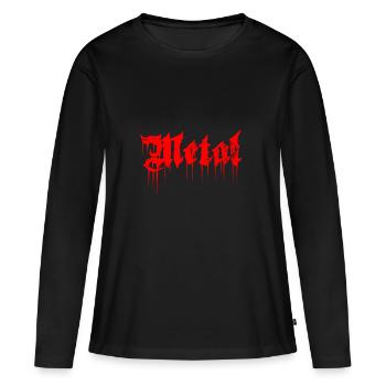 Metal - Frauen Premium Bio Langarmshirt - Schwarz - Vorne - Julia (174cm)