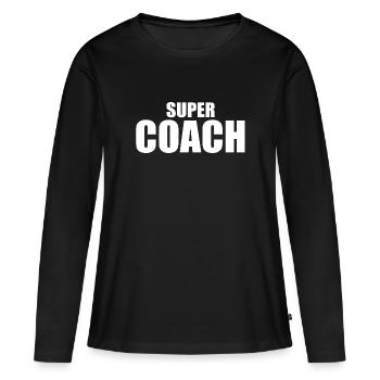 Coach - T-shirt manches longues Premium bio Femme - noir - Devant - Julia (174cm)