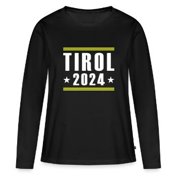 Tyrol 2024 - T-shirt manches longues Premium bio Femme - noir - Devant - Julia (174cm)