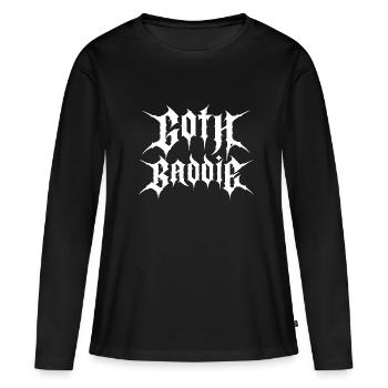 Méchant gothique ! Gothique Fille Gothique Esthétique - T-shirt manches longues Premium bio Femme - noir - Devant - Julia (174cm)