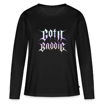 Méchant gothique ! Gothique Fille Gothique Esthétique - T-shirt manches longues Premium bio Femme - noir - Devant - Julia (174cm)