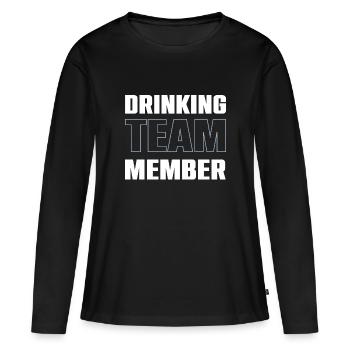 Équipe de consommation d’alcool - T-shirt manches longues Premium bio Femme - noir - Devant - Julia (174cm)