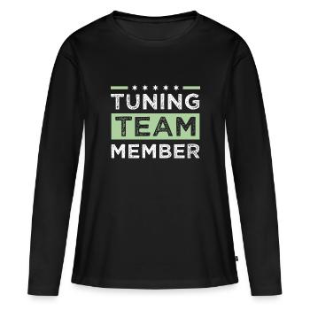 Équipe de tuning - T-shirt manches longues Premium bio Femme - noir - Devant - Julia (174cm)