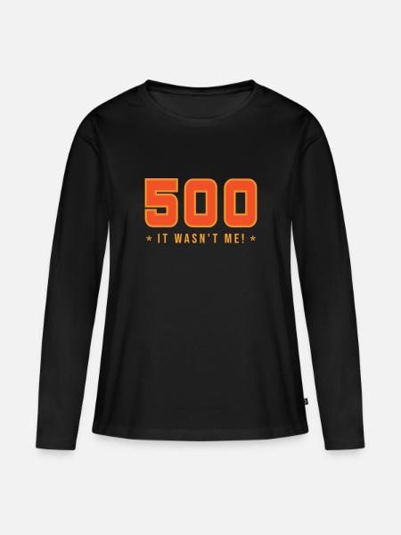 500 - It wasn't me! - IT - Frauen Premium Bio Langarmshirt - Schwarz