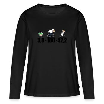 Ultra Triathlon - T-shirt manches longues Premium bio Femme - noir - Devant - Julia (174cm)