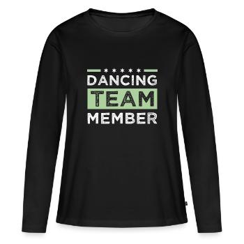 Dancing Team - Frauen Premium Bio Langarmshirt - Schwarz - Vorne - Julia (174cm)