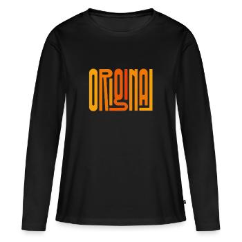 original - T-shirt manches longues Premium bio Femme - noir - Devant - Julia (174cm)
